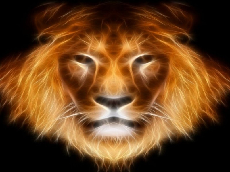 leon con efectos especiales